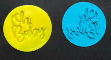 Load image into Gallery viewer, stylish oh baby cookie stamp fondant embosser cake decoration baby shower just "oh baby"