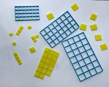 Load image into Gallery viewer, grid cutter multi square sharp edge cookie fondant cutter 1cm 1.5cm 2cm set minecraft cakes set of 3