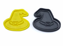 Load image into Gallery viewer, halloween cookie fondant cutter stamp dracula skull pumpkin grave vampire teeth witch hat witch hat