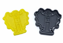 Load image into Gallery viewer, halloween cookie fondant cutter stamp dracula skull pumpkin grave vampire teeth witch hat dracula