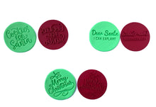 Load image into Gallery viewer, merry christmas cookie for santa dear santa i can explain cookie stamp biscuit pastry cutter fondant mold baking mould diy bakeware tool all 3