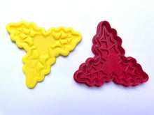 Load image into Gallery viewer, christmas bubble snowman father xmas holly leaf cookie cutter stamp fondant embosser holly leaf