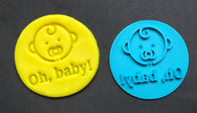 Load image into Gallery viewer, stylish oh baby cookie stamp fondant embosser cake decoration baby shower with a baby