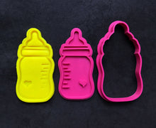 Load image into Gallery viewer, baby items cookie cutters stamps dummy rattle pram romper suit milk bottle fondant embosser bottle