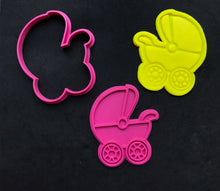 Load image into Gallery viewer, baby items cookie cutters stamps dummy rattle pram romper suit milk bottle fondant embosser pram