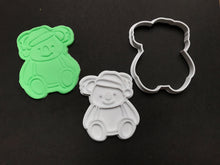 Load image into Gallery viewer, aussie christmas cookie cutters father xmas gingerbread man dab koala kookaburra kangaroo cookie stamp fondant embosser koala