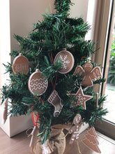 Load image into Gallery viewer, icing cookie christmas ornaments angel gingerbread man house tree train star sock bauble candy cane