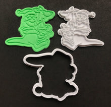 Load image into Gallery viewer, aussie christmas cookie cutters father xmas gingerbread man dab koala kookaburra kangaroo cookie stamp fondant embosser kangaroo
