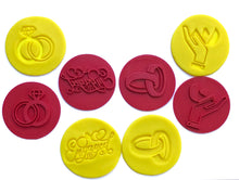 Load image into Gallery viewer, engagement cookie stamps diamond rings engaged love heart fondant embosser all 4