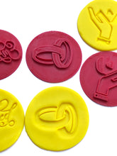 Load image into Gallery viewer, engagement cookie stamps diamond rings engaged love heart fondant embosser rings