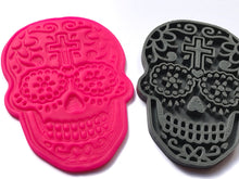 Load image into Gallery viewer, day of the dead día de muertos sugar skull cookie cutter stamp halloween - cinco de mayo
