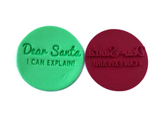 Load image into Gallery viewer, merry christmas cookie for santa dear santa i can explain cookie stamp biscuit pastry cutter fondant mold baking mould diy bakeware tool dear santa