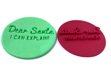 Load image into Gallery viewer, merry christmas cookie for santa dear santa i can explain cookie stamp biscuit pastry cutter fondant mold baking mould diy bakeware tool