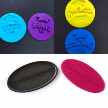 Load image into Gallery viewer, graduation class of the year cookie congratulations stamp fondant embosser end of year 2021 fondant embosser stamp cutter