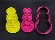 Load image into Gallery viewer, baby items cookie cutters stamps dummy rattle pram romper suit milk bottle fondant embosser rattle