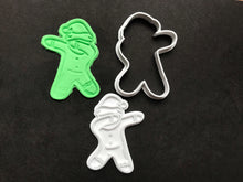 Load image into Gallery viewer, aussie christmas cookie cutters father xmas gingerbread man dab koala kookaburra kangaroo cookie stamp fondant embosser gingerbread man dab
