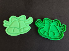 Load image into Gallery viewer, christmas tree gingerbread man candy cane bells sant on sleigh merry christmas sock bells