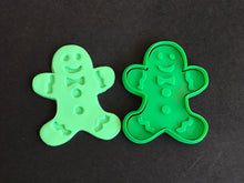 Load image into Gallery viewer, christmas tree gingerbread man candy cane bells sant on sleigh merry christmas sock gingerbread man