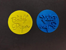 Load image into Gallery viewer, baby cookie stamp - personalized baby shower gift personalised stamp