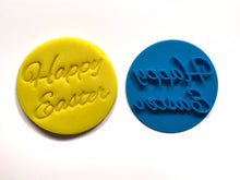 Load image into Gallery viewer, happy easter bunny easter egg cookie deep cutter stamp set happy easter stamp