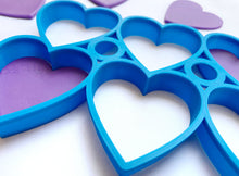 Load image into Gallery viewer, heart multi cookie cutter sharp edge fondant cutter 5cm 6cm 7cm valentine's day cookies bake tool