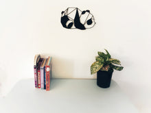 Load image into Gallery viewer, geometric panda wall art 3d printed laying panda panda face wall decor housewarming gift nursery room deco baby showe gift kids room deco