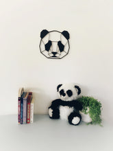 Load image into Gallery viewer, geometric panda wall art 3d printed laying panda panda face wall decor housewarming gift nursery room deco baby showe gift kids room deco