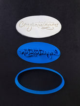 Load image into Gallery viewer, graduation class of the year cookie congratulations stamp fondant embosser end of year 2021 fondant embosser stamp cutter congratulations