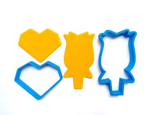 Load image into Gallery viewer, valentine's day cookie cutter stamp love heart puzzle side rose cutter stylish heart cutter cake decoration