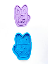 Load image into Gallery viewer, easter cookie cutter - rabbit ears, eggs, carrot, church and cross rabbit mug