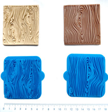 Load image into Gallery viewer, wooden texture cookie stamp woodgrain clay stamp wood pattern fondant embosser