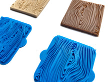 Load image into Gallery viewer, wooden texture cookie stamp woodgrain clay stamp wood pattern fondant embosser