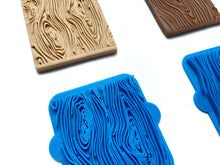 Load image into Gallery viewer, wooden texture cookie stamp woodgrain clay stamp wood pattern fondant embosser