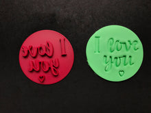 Load image into Gallery viewer, happy valentine's day rose all i need is love cookie stamps fondant embosser cake decoration i love you