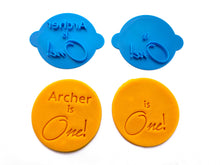 Load image into Gallery viewer, is one cookie stamp 1st birthday personalised cookie fondant embosser cake decoration baby birthday