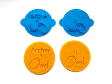 Load image into Gallery viewer, is one cookie stamp 1st birthday personalised cookie fondant embosser cake decoration baby birthday