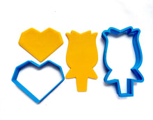 Load image into Gallery viewer, valentine's day cookie cutter stamp love heart puzzle side rose cutter stylish heart cutter cake decoration