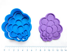 Load image into Gallery viewer, balloon cookie cutter stamp - balloon bunch and balloon puppy bundle of balloons