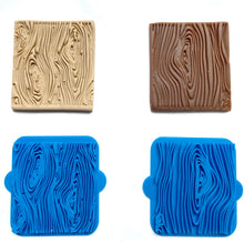 Load image into Gallery viewer, wooden texture cookie stamp woodgrain clay stamp wood pattern fondant embosser