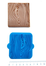 Load image into Gallery viewer, wooden texture cookie stamp woodgrain clay stamp wood pattern fondant embosser wide pattern