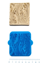 Load image into Gallery viewer, wooden texture cookie stamp woodgrain clay stamp wood pattern fondant embosser tight pattern