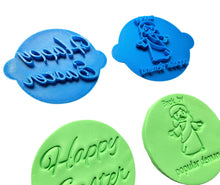 Load image into Gallery viewer, funny happy easter stamp cookie fondant clay tool - jesus back by popular demand
