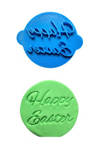 Load image into Gallery viewer, funny happy easter stamp cookie fondant clay tool - jesus back by popular demand happy easter