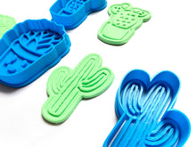 Load image into Gallery viewer, cactus cookie cutter embosser succulent in the pot - mexician theme