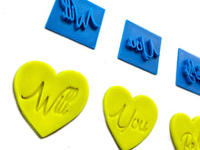 Load image into Gallery viewer, proposal cookie stamp - will you be my flower girl or add your own words