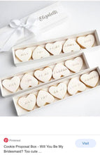 Load image into Gallery viewer, proposal cookie stamp - will you be my flower girl or add your own words