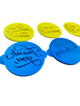 Load image into Gallery viewer, happy birthday oh baby thank you debosser cookie stamp