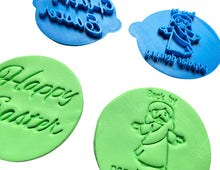 Load image into Gallery viewer, funny happy easter stamp cookie fondant clay tool - jesus back by popular demand
