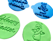 Load image into Gallery viewer, funny happy easter stamp cookie fondant clay tool - jesus back by popular demand