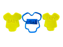 Load image into Gallery viewer, baby cookie stamp with clothes cutter - personalized baby shower gift
